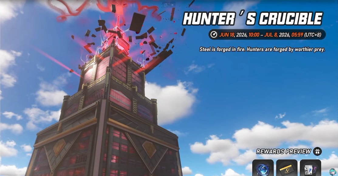 nte_update's tweet photo. About Hunter's Crucible Event! [Thread]

📅 Event Duration: June 18 - July 8

In this event, you'll fight 7 different bosses, including Taygedo, Slime, Serenetti, Tomato Devil, Rider, Film, Debt Collector. Defeating each boss rewards you with Annulith, Fons and other mats.

#NTE https://t.co/nt1IbwDFu2