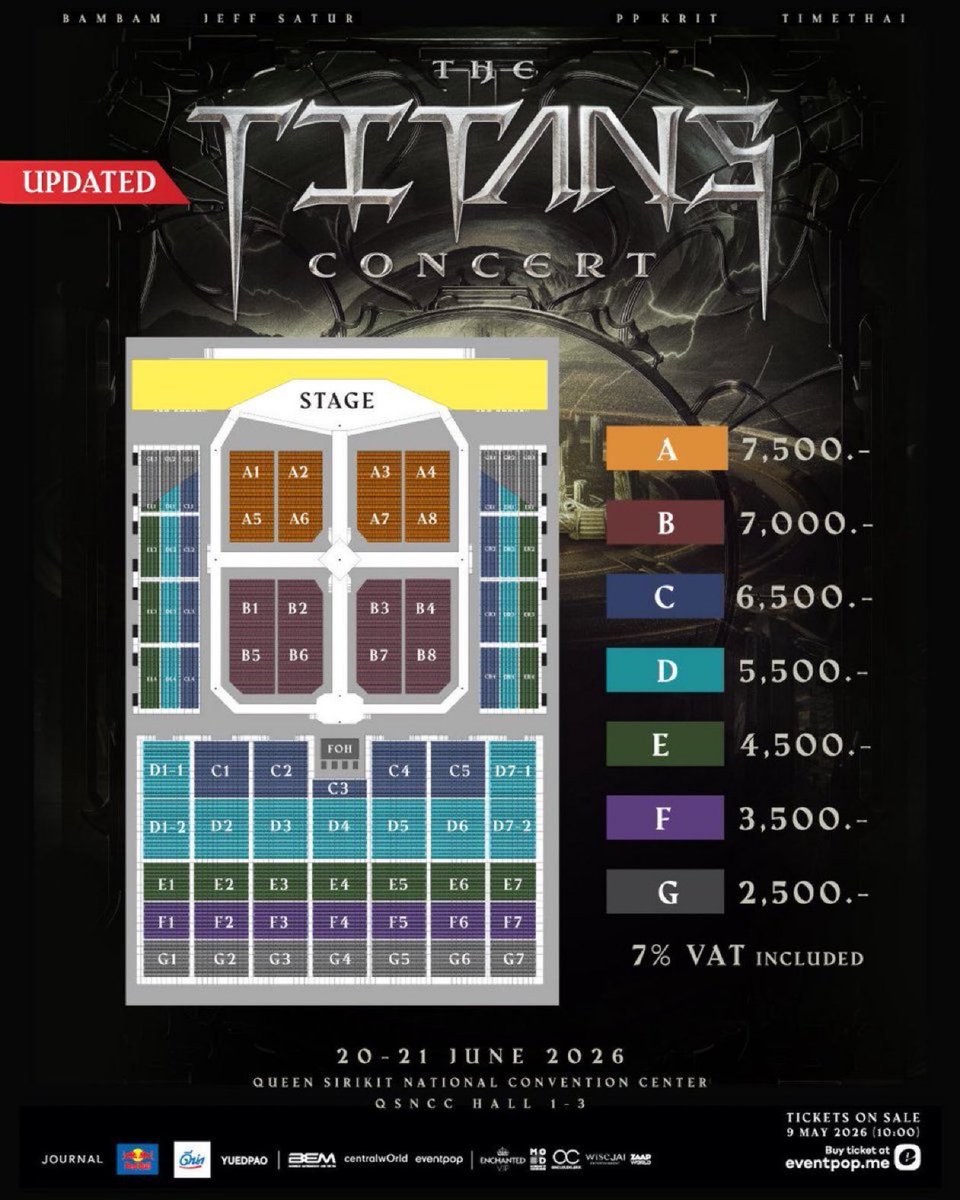 Saik_567_'s tweet photo. <selling / ticketing service>
THE TITANS CONCERT
Sections Available:
✅A2 - 3pcs
✅B3 - 3pcs
✅C4 - 2pcs
Tickets under your own name & acc
Foreigners can buy also
DM📥
#THETITANSCONCERT #BamBam #JeffSatur #PPKritt #TIMETHAI #THETITANSCONCERT https://t.co/dZnpq79RVK