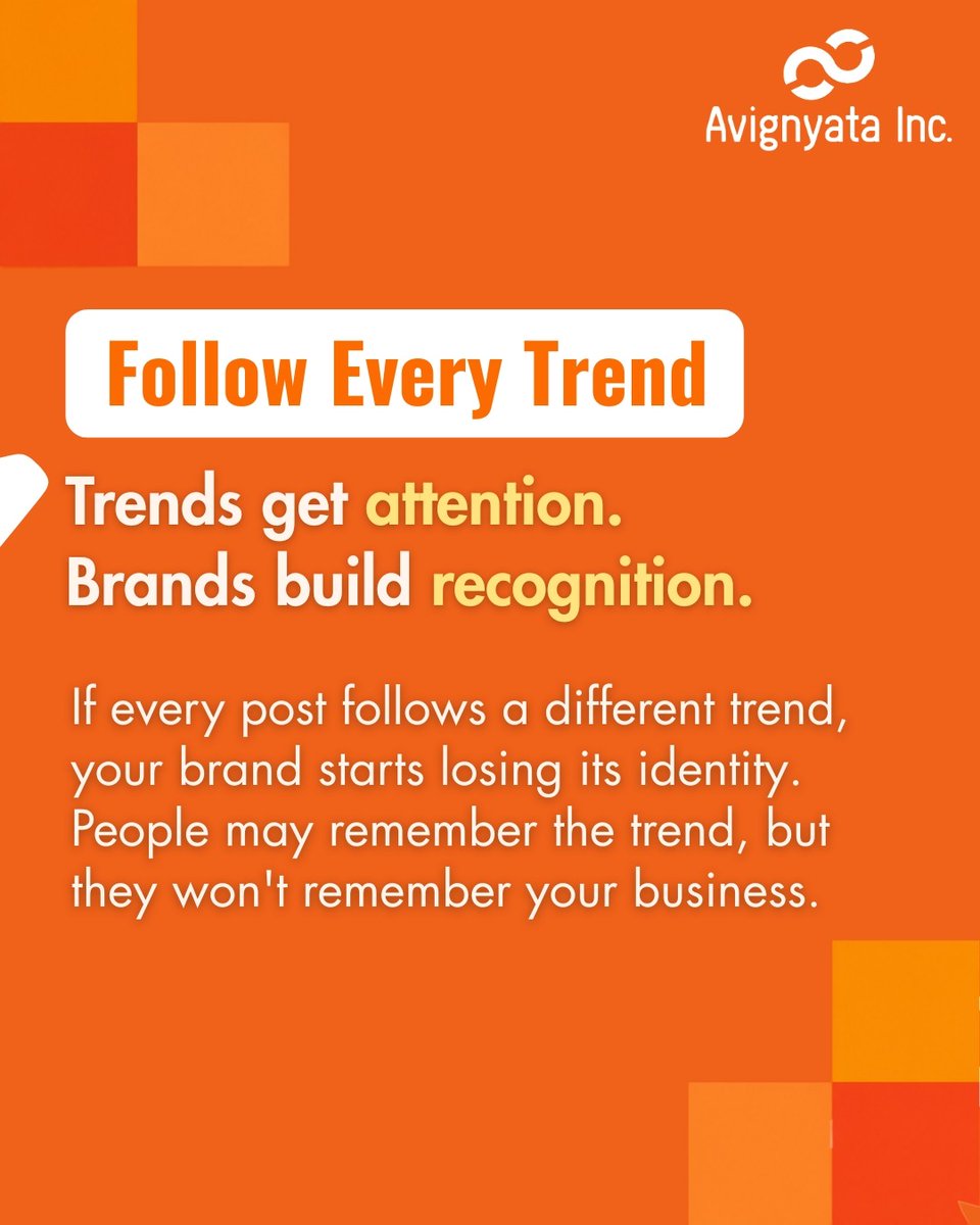 avignyata's tweet photo. Posting more. Chasing trends. Focusing on reach.
None of it matters if it's not helping your business grow.
Real growth comes from a strong brand, meaningful content, and the right audience.

Ready to build a brand that gets remembered? Visit https://t.co/Q0UgDLvNKw

#Avignyata https://t.co/4F69eLKJRA