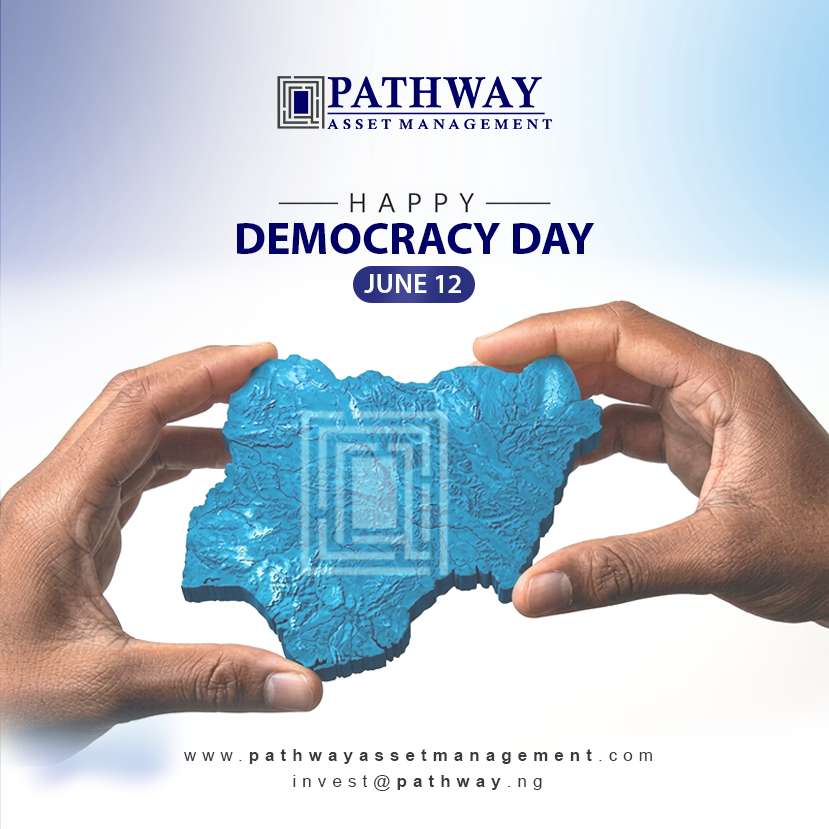 pathwayassetmgt's tweet photo. Democracy empowers progress. Investing secures the future.

Happy Democracy Day to all Nigerians as we continue building wealth and creating lasting value together. 

#DemocracyDay #PathwayAssetManagement #WealthCreation #FinancialGrowth #Nigeria https://t.co/F39JWxn0lz