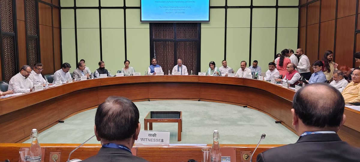 SanjayJhaBihar's tweet photo. Participated in the sitting of the Joint Committee examining the Corporate Laws (Amendment) Bill, 2026.

The Committee held detailed deliberations with representatives of the Institute of Chartered Accountants of India (ICAI), the Institute of Company Secretaries of India (ICSI), and the Institute of Cost Accountants of India (ICMAI), who shared their valuable insights and suggestions on various provisions of the proposed legislation.

The discussions were constructive and enriching, focusing on strengthening the corporate governance framework, enhancing transparency, and ensuring greater ease of doing business while safeguarding stakeholder interests.

@MLJ_GoI @theicai @icsi_cs @ICMAICMA