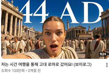 mad_dogdebt's tweet photo. 영상 단 4개로 구독자 30만 떡상, AI 역사 브이로그 채널의 미친 기획력.youtube

유튜브 생태계에서 영상 단 4개만으로 구독자 30만 명을 끌어모으고, 조회수 수백만 회를 찍은 역대급 치트키 해외채널이 등장했음. 바로 AI 기술과 스토리텔링을 결합한 '시간 여행 브이로그'임.
 
이 채널이 시장을 장악한 본질과 기획 인사이트를 뜯어보면 이래서 30만 구독자를 빠르게 모았구나 싶음.

첫째, 인간의 본능인 '역사적 호기심'을 브이로그로 해소함

"타임머신이 있다면 고대 로마나 타이타닉호의 실제 모습은 어땠을까?"라는 상상은 인류 역사상 가장 강력한 치트키 소재 중 하나임. 기존의 역사 채널들이 딱딱한 다큐멘터리나 자료 화면으로 이를 설명했다면, 이 채널은 '실제 그 시대를 살아가는 유튜버의 브이로그'라는 전무후무한 포맷을 가져옴.
(물론 AI라서 가능한거지만)

고대 로마 광장에서 셀카봉을 들고 어리둥절해하는 모습이나 타이타닉 연회장에서 카메라를 켜고 소통하는 연출은 구독자들에게 꽤나 신선한 충격을 주는거지.

둘째, '미스터비스트식' 썸네일과 후킹의 완벽한 벤치마킹

유튜브 세계에서 트래픽을 쥐고 흔드는 미스터비스트의 핵심 공식은 '직관적인 비주얼과 경악��는 표정'임. 이 채널은 가상의 AI 브이로거가 고대 로마 건축물을 배경으로 눈을 크게 뜨고 입을 벌린 생생한 표정을 전면에 내세움. '44 AD(기원전 44년)'라는 직관적인 텍스트와 결합해 피드에 뜨자마자 클릭을 안 할 수가 없게 만들었음. 그리고 뭐, 이게 AI라고? 하면서 보는거지.

셋째, 발전하는 AI 기술로 구현한 완벽한 공간감과 서사

요즘 AI기술이 진짜 놀랍다고 느낌. 솔직히 아직 AI느낌이 완벽히 안난다는 아님. 다만 예전에 비해 진짜 놀랄정도로 발달함. 인물의 자연스러운 타투, 시대적 고증이 반영된 복장, 주변 인물들과의 눈 맞춤과 상호작용까지 영상으로 정교하게 구현함. 특히 1등실 연회장의 화려함이나 고대 시장통의 날것 그대로의 분위기를 브이로그 특유의 흔들리는 카메라 무빙감성으로 연출해 냄으로써 '진짜 시간 여행자가 찍은 것 같다'는 착각이 오는거지.

난 이게 'AI'유튜브의 올바른 예시 같음.

이렇게 캐릭터와 콘텐츠를 브랜딩해버리면, 사람들이 따라하기 어렵거든. 찍어내는 자동화 쇼츠는 하이에나처럼 달려드는게 유튜브판임.

좀 AI 영상 잘만드는 사람있으면, 한국식으로 벤치마킹해서 채널 운영해도 될것 같음. 엑스에 능력자 많으니까