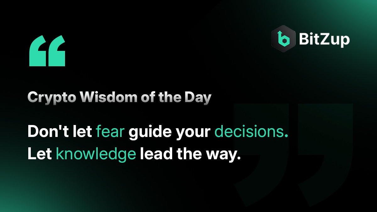 BitZup_Official's tweet photo. In crypto, emotions can be expensive.
Knowledge, patience, and strategy are what create lasting success.
#CryptoWisdom #BitZup #CryptoEducation #InvestSmart https://t.co/kiDscPigPM
