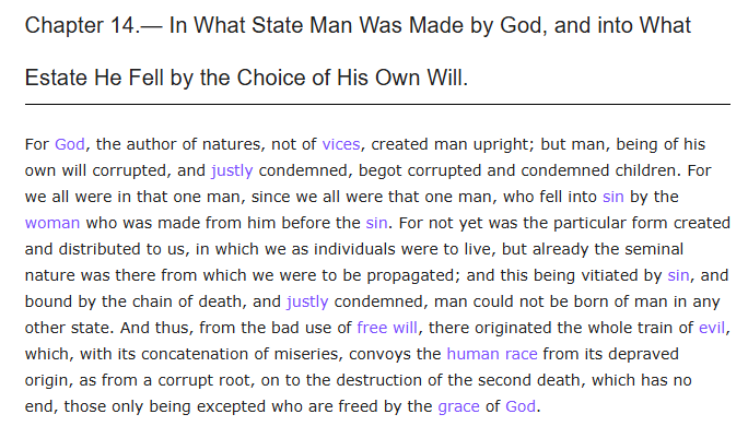 Gravantus's tweet photo. @Michael91701642 City of God, Book 13. Basically Original Sin is transmitted through the seed of the father at conception (which is why Christ is without Original Sin, since He had a seedless conception) https://t.co/VqAWPKNHpu