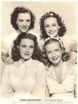 LaurasMiscMovie's tweet photo. Priscilla Lane #BOTD with sisters Rosemary and Lola, plus Gale Page (upper left) in a Four Daughters publicity still. https://t.co/GmlwS1MMN0