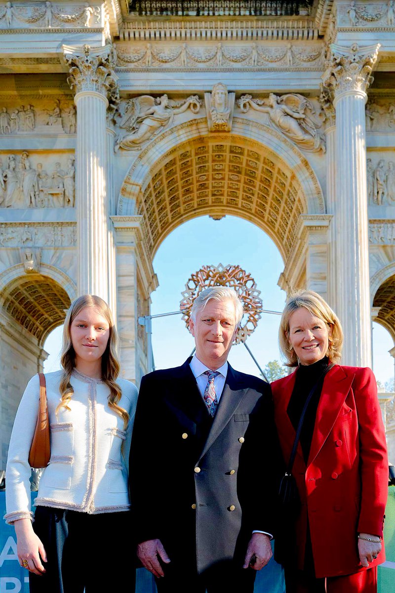 royalchildren_'s tweet photo. #KingPhilippe #QueenMathilde and #PrincessEleonore of Belgium attend a reception and meet with a delegation from the Belgian Olympic on day fourteen of the Milano Cortina 2026 Winter Olympic Games, at the Lotto Belgium Pub in Milan, Italy 🇮🇹🇧🇪 -February 20th 2026. https://t.co/p1Zdr4z5QA