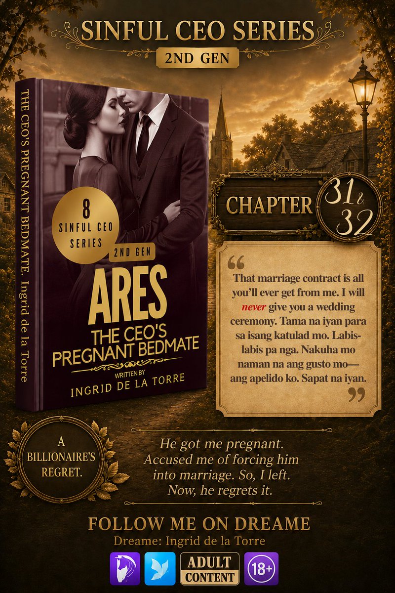 IngridGatchella's tweet photo. 🚩RED FLAG, BILLIONAIRE'S REGRET, CEO ROMANCE💫

➡️Basahin sa Dreame app
🙇‍♀️Follow me: Ingrid de la Torre
📚Title: THE CEO'S PREGNANT BEDMATE https://t.co/TaDtP3z0XE