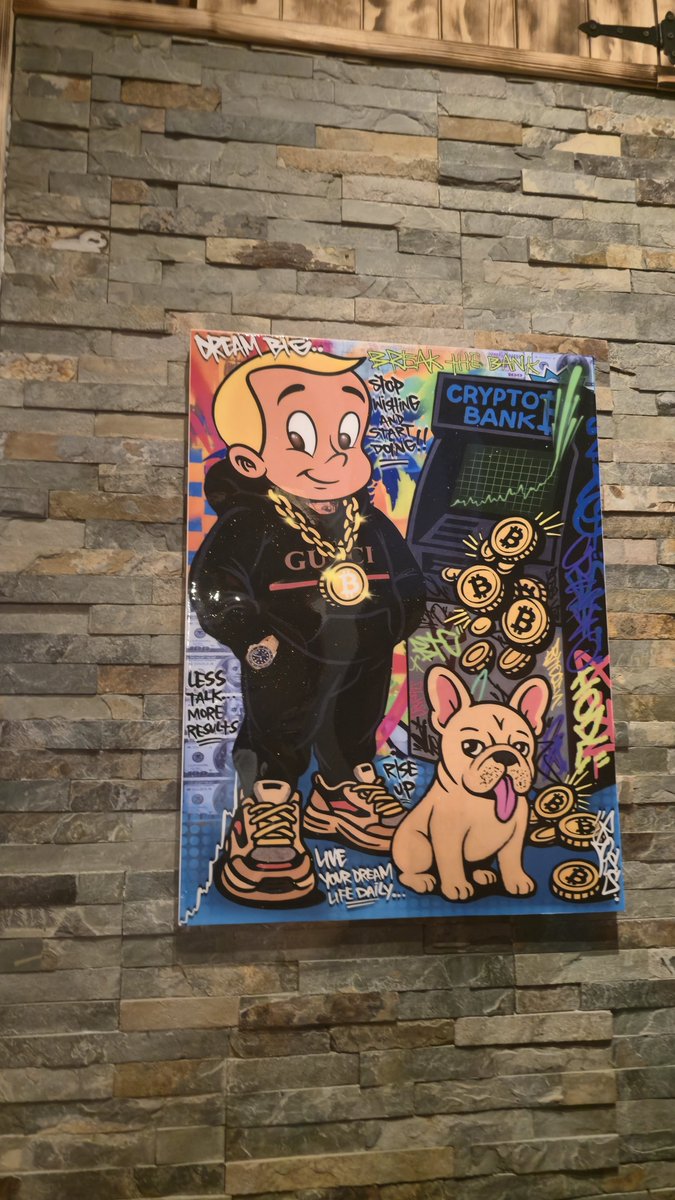 TheResinRoomCSC's tweet photo. Bitcoin art. Money art. Crypto culture.

This is just the beginning of what’s going on the walls at The Resin Room.

Big thanks to Sean Flores for setting the tone.

Next up some apework for the walls. 🦍🧪

Its getting real

Who’s claiming a seat here first? 👀👇

#art #bitcoin https://t.co/wiSyMSXBly