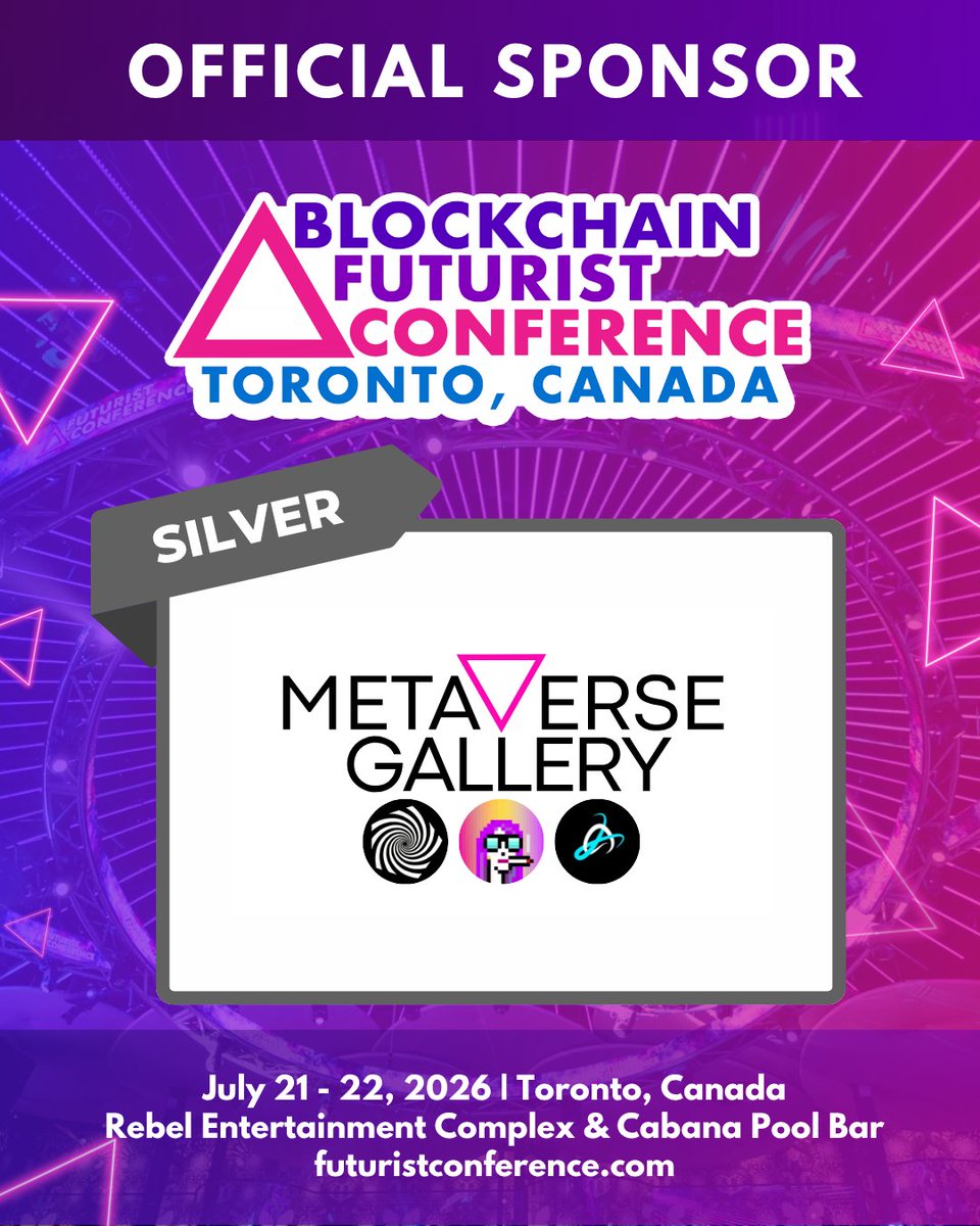 VAVortex's tweet photo. 🚀The Official Metaverse Gallery 
for @Futurist_conf 2026 🇨🇦

Join us as we bring the exhibition experience beyond the conference and into the metaverse🌐✨

See you 21-22 July! 👀💃

Presented by @VAVortex @LinkedByArt &amp; @PaladinPunks 

@Ethereum_Women #Metaverse #ETHToronto2026 https://t.co/y3yw4djyyD