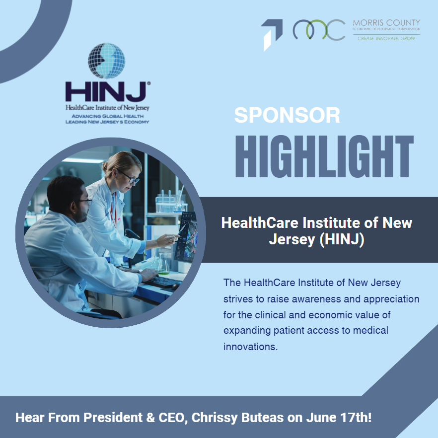MCEconDev's tweet photo. Shoutout: Thank you to the HealthCare Institute of New Jersey for sponsoring our Life Sciences &amp; Healthcare Forum (June 17th)! The HINJ is dedicated to raising awareness for patient's access to medical innovations. Learn more about HINJ by visiting https://t.co/2SoyHwAPee . https://t.co/Ka4W9uR0j5