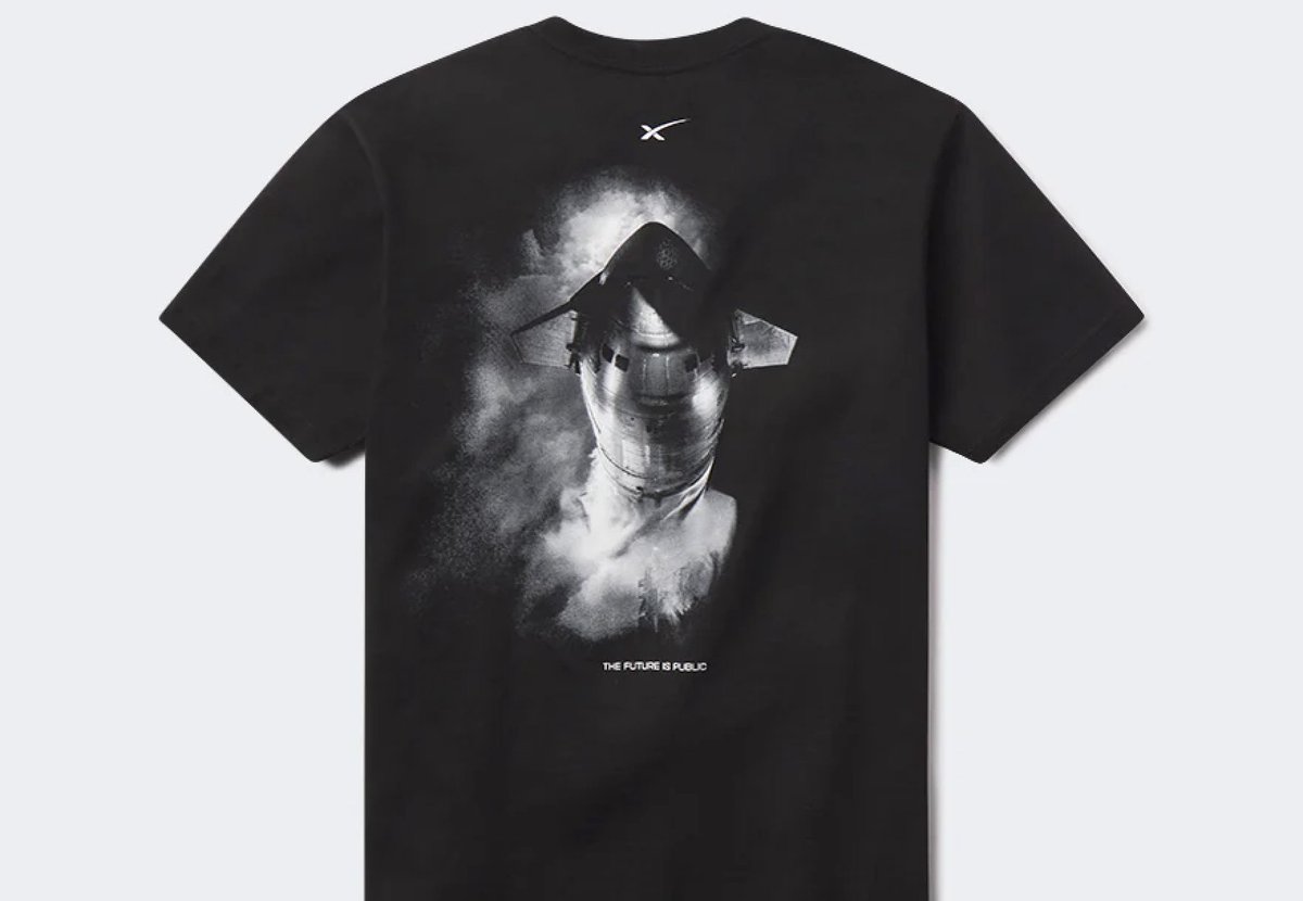 SawyerMerritt's tweet photo. SpaceX has released some new merch on its online store to celebrate its IPO.

• SpaceX Raptor V3 Bell: $125
• The future is public T-shirt: $35
• SPCX liftoff T-shirt: $35
• I heart SPCX tote: $45
• SPCX adjustable hat: $40
• SPCX liftoff mission patch: $15

Shop: https://t.co/9uqNxddbvJ