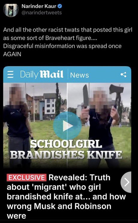 SheSaidWhatBull's tweet photo. It never crossed my mind that @freddiesayers and @narindertweets would take the same view on ANY subject but here we are. Both spewing their utter contempt for young, white, working class girls. 
What next, will Freddie commission her to write a think piece for @unherd? https://t.co/70rsjLDKZf