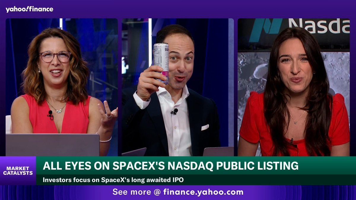 kaitpropeck's tweet photo. SpaceX IPO coverage fueled by Celsius! @CelsiusOfficial https://t.co/5QvgPcEeq1