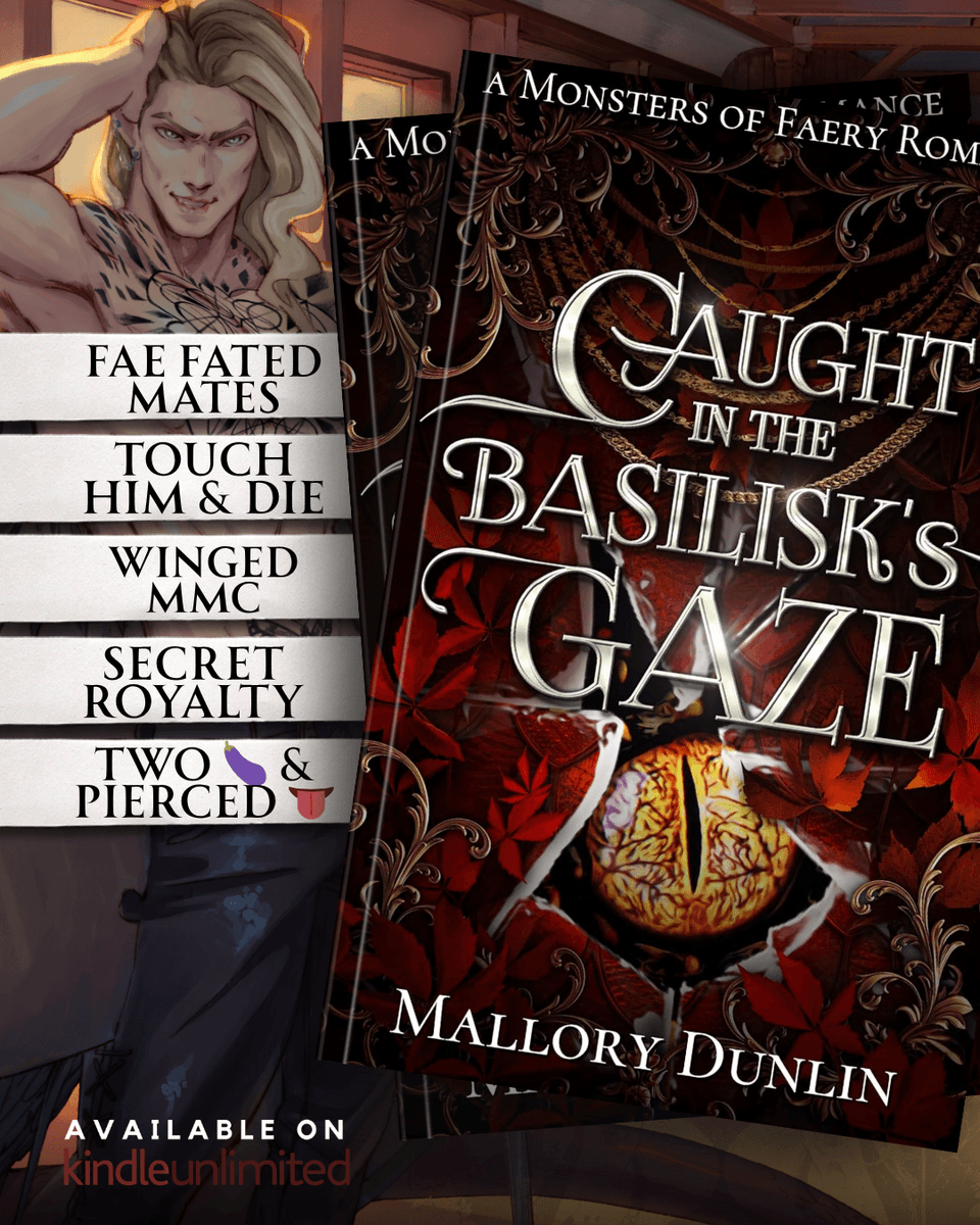 MalloryDunlin's tweet photo. When your mate is a Basilisk...there are just some sacrifices you have to make🤭

𝐂𝐚𝐮𝐠𝐡𝐭 𝐢𝐧 𝐭𝐡𝐞 𝐁𝐚𝐬𝐢𝐥𝐢𝐬𝐤’𝐬 𝐆𝐚𝐳𝐞 is available on Amazon, KU, &amp; Audible!

#booksbooksbooks #monsters #monsterromancerecs https://t.co/cpSSKdsbtv