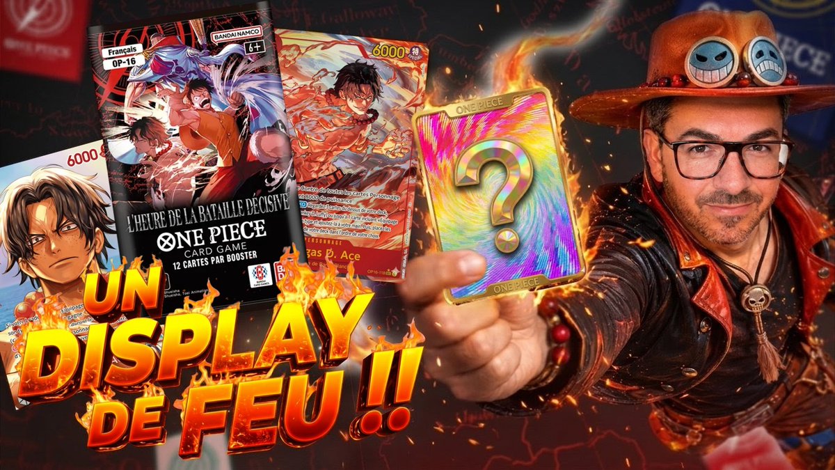 BenjiMcflyFr's tweet photo. 🏴‍☠️⏰L'heure de la bataille décisive à sonnée !!🔔
J'ouvre mon premier display OP-16 des cartes One Piece et ça commence très fort !!! 🥳🥳
👉https://t.co/WKQsNF5oZL https://t.co/YZzdpiP2wb