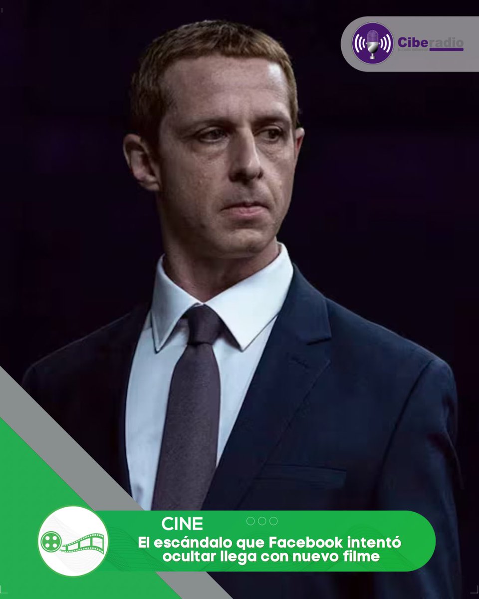 Ciberadio's tweet photo. Todos los detalles ▶️ https://t.co/67AVHJgkxv

[CIBERCINE] 🎬 Aaron Sorkin vuelve a Facebook. The Social Reckoning ya tiene tráiler: Jeremy Strong como Zuckerberg, Mikey Madison como Frances Haugen, y los Facebook Files como detonante. Estreno el 9 de octubre. https://t.co/R7911JkBVL