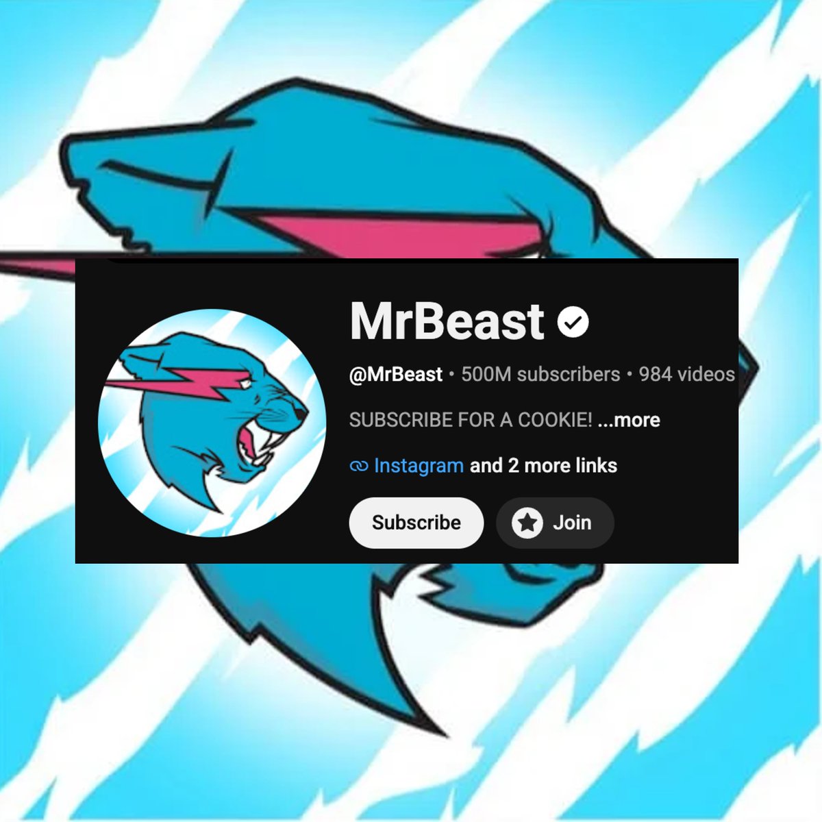 Dexerto's tweet photo. MrBeast becomes the first YouTuber to cross 500 million subscribers https://t.co/qLK7RLGfdf