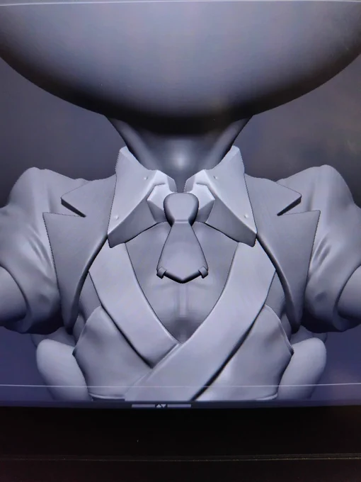 襟パーツのデザイン天才かもしれない #zbrush #フィギュア