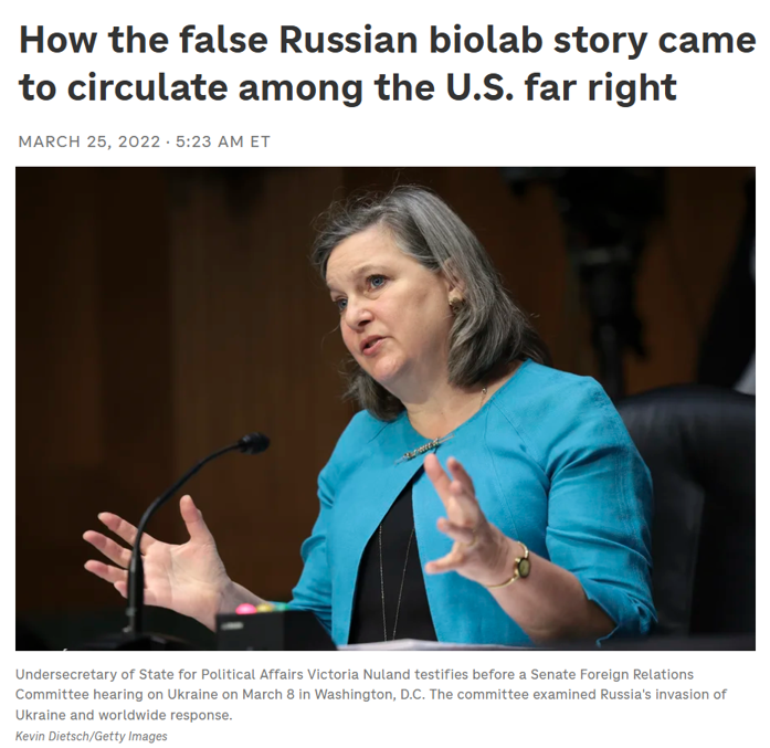 AwakenedOutlaw's tweet photo. I'm old enough to remember the fake news media working with the Biden Administration to gaslight TF out of the world RE: Biolabs in Ukraine, attempting to try and convince everyone it was just more Russian disnformation.

Turns out all of those "conspiracy theorists" were right. https://t.co/LiFuvixiAY