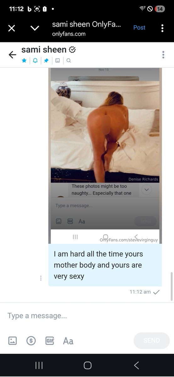TheRealVirgin52's tweet photo. https://t.co/2KeKoDBdTZ
@samisheen7700 @denisearchive
I do look often at your mother's pictures and yours that is true I am you knew that before since I sent you both messages on onlyfans 
It's what I enjoy doing all the time @sternshow @dragmebravo https://t.co/7DjTIljSBF