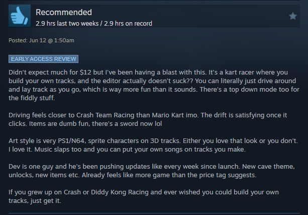 DreamMixGames's tweet photo. This review might sell the game more than I could

Thank you! https://t.co/fqJfHhOuWl