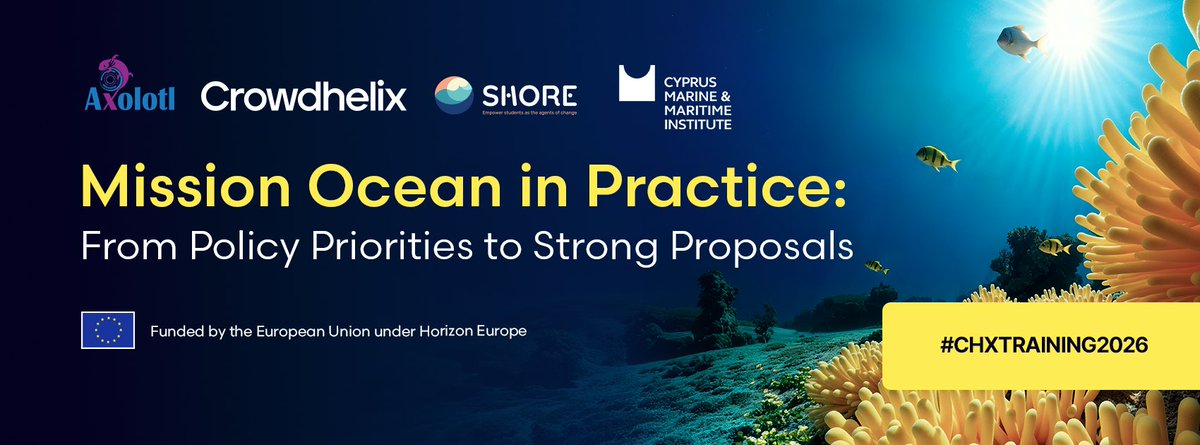 Crowdhelix's tweet photo. 🎥 Miss our webinar on: Mission Ocean in Practice: From Policy Priorities to Strong Proposals?

🔵 Explore how the Mission operates beyond the Work Programme
🔵What evaluators look for
🔵Success factors &amp; common pitfalls

Crowdhelix members can watch here:
https://t.co/aJYQ5b8o0b https://t.co/i65cK17TAG