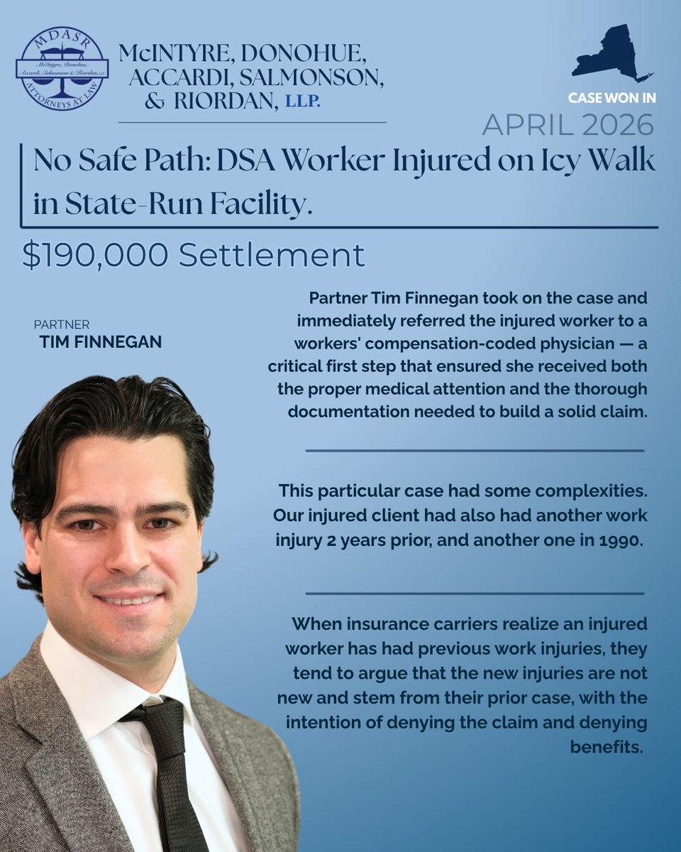MDASRlaw's tweet photo. $190K settlement. Full medical coverage. Full justice. ��️

#WorkersCompensation #LegalVictory #InjuredWorkers #WorkplaceSafety #JusticeServed #NYLawyers #LegalHelp #InjuryLaw #WorkersRights #InsuranceClaim #LawFirm #ClientSuccess #WorkersComp #WorkInjury https://t.co/exqxH3aaPu