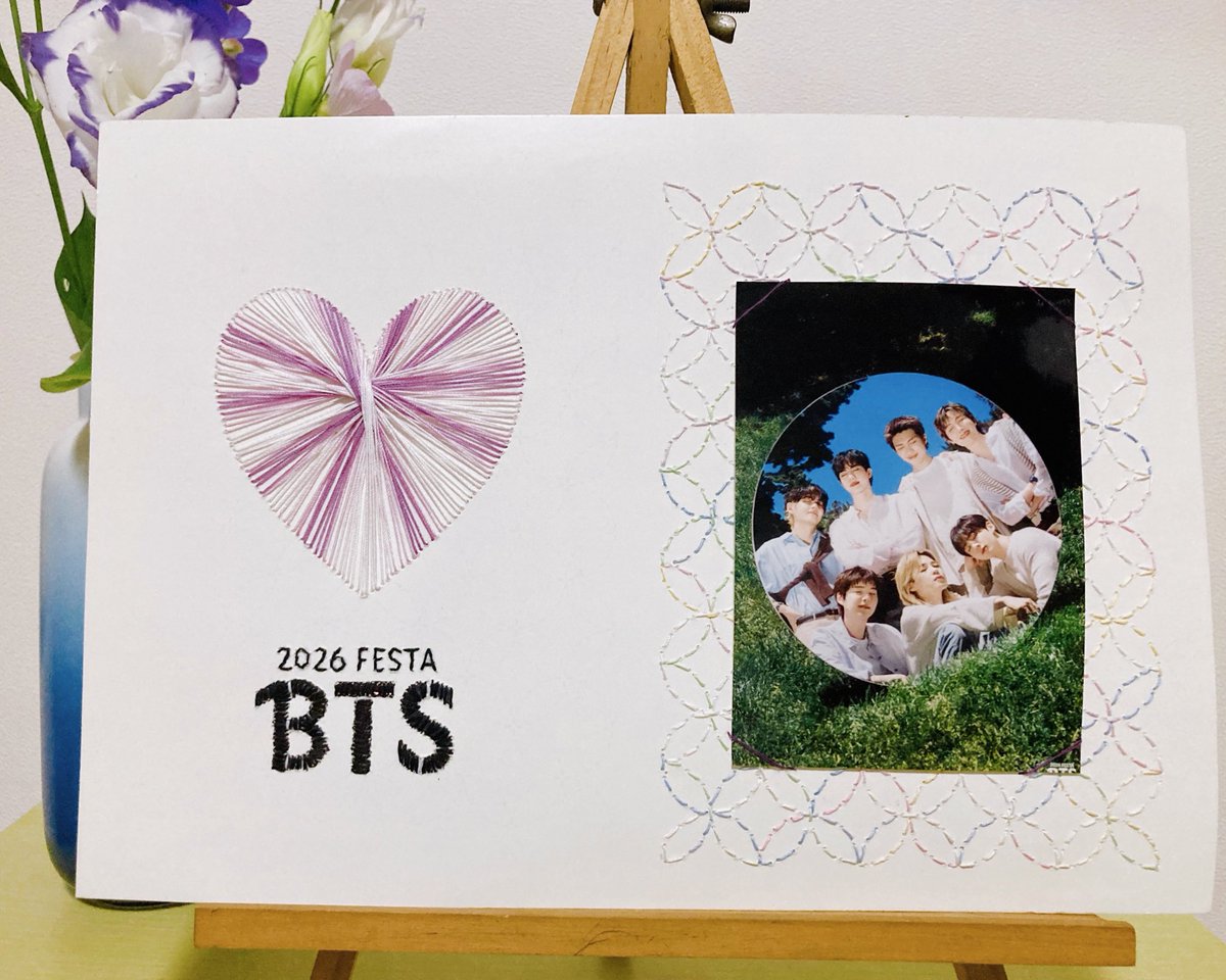 mix03's tweet photo. 13주년을 축하합니다 💜🥳

사랑합니다～🫶

#2026BTSFESTA
#BTS13thAnniversary
#btsfanart  #紙刺繍 https://t.co/blpudSSxER