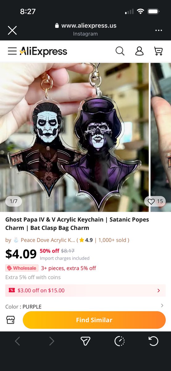 Lemmielem's tweet photo. It’s been brought to my attention that my keychains are being ripped-off on Aliexpress. Please report if you come across my work for sale anywhere besides my Etsy. https://t.co/ZS3ATjXmOC