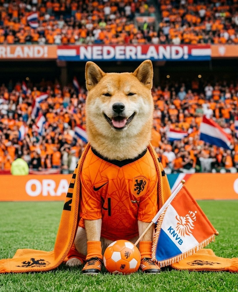 ANeon444's tweet photo. @dogecoin Oranje is #Dogearmy https://t.co/aobiBKrLJB