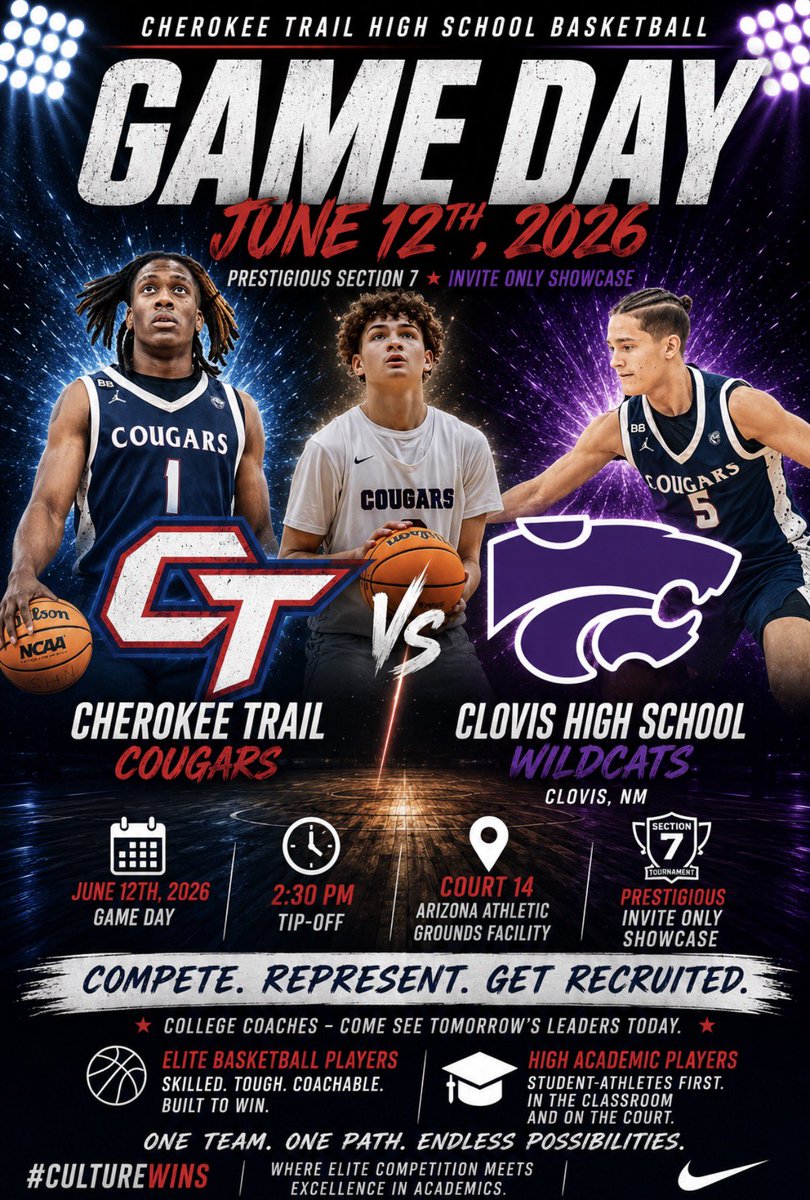 CTBBasketball's tweet photo. We make our @Section7Az debut today at 2:30 against Clovis HS (NM). 🐾🏀 https://t.co/mMdembLW4c