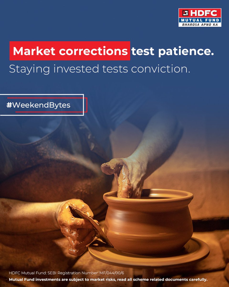hdfcmf's tweet photo. Market volatility can feel uncomfortable in the moment. But history has often shown that disciplined investors who stayed invested through market cycles may have benefited from eventual recoveries over the long term. Learn more in this week’s #WeekendBytes: https://t.co/oYw32m3gH1
#hdfcmf #weekendread