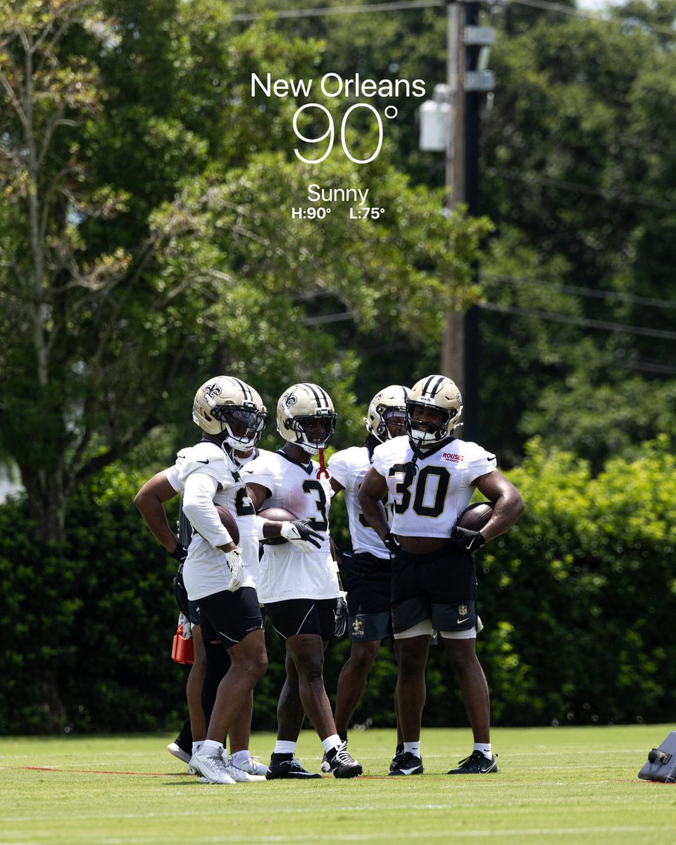 Saints's tweet photo. This weekend's forecast 😎 https://t.co/p9CCcl7JS8