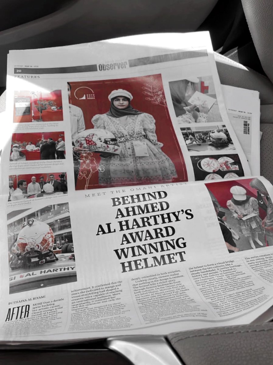 TaiGaBlush's tweet photo. FROM OSAKA TO THE HEADLINES 🇯🇵🏆✨
Honored to have my #EXPOJAPAN “Osaka” achievement featured in 𝕺𝖒𝖆𝖓 𝕺𝖇𝖘𝖊𝖗𝖛𝖊𝖗 after winning 1st place in the Helmet Design Competition — grateful for this incredible journey ✨!
#Osaka2025 #Expo2025 

To read: https://t.co/ltg1g1K6vv https://t.co/yvBRKWOtZc