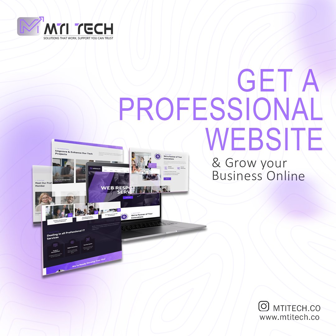 MtitechLLC's tweet photo. 𝐑𝐞𝐚𝐝𝐲 𝐭𝐨 𝐭𝐚𝐤𝐞 𝐲𝐨𝐮𝐫 𝐛𝐮𝐬𝐢𝐧𝐞𝐬𝐬 𝐭𝐨 𝐭𝐡𝐞 𝐧𝐞𝐱𝐭 𝐥𝐞𝐯𝐞𝐥? 

A professional website is the ultimate growth tool. From responsive web development to complete IT solutions, MTI TECH helps you stand out in the digital crowd.

 GET A PROFESSIONAL WEBSITE & Grow your Business Online.
 https://t.co/Itp3Na0qRZ

#WebDevelopment #WebDesign #MTITech #BusinessGrowth #ResponsiveDesign #ITServices #DigitalTransformation #WebDesignAgency #TechSolutions #SmallBusinessTips