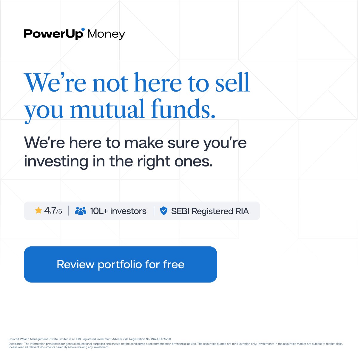powerup_money's tweet photo. Investing in mutual funds but not sure how your investments are performing? 

Find out for Free on PowerUp Money.