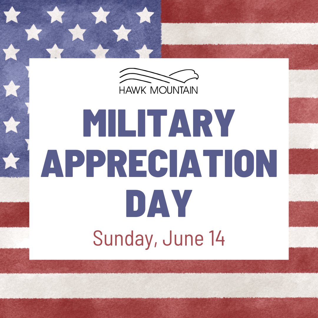 Hawk_Mountain's tweet photo. In celebration of Flag Day tomorrow, we invite all active service members and veterans to visit and receive FREE trail admission or $15 off a new membership. Hope to welcome you to the Sanctuary for a day of enjoying the great outdoors! https://t.co/Cm6hHV58da