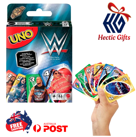 HecticGifts's tweet photo. NEW Mattel - UNO WWE 2026 Edition Card Game
https://t.co/oNpGC55rqp
#New #HecticGifts #Mattel #UNO #WWE #Wrestling #SpecialEdition #TwentyTwentySix #CardGame #Collectible #GameNight #TwentyFifthAnniversary #SpecialEdition #ColourMatch #NumberMatch #SpecialRule #FreeShipping #AustraliaWide #FastShipping