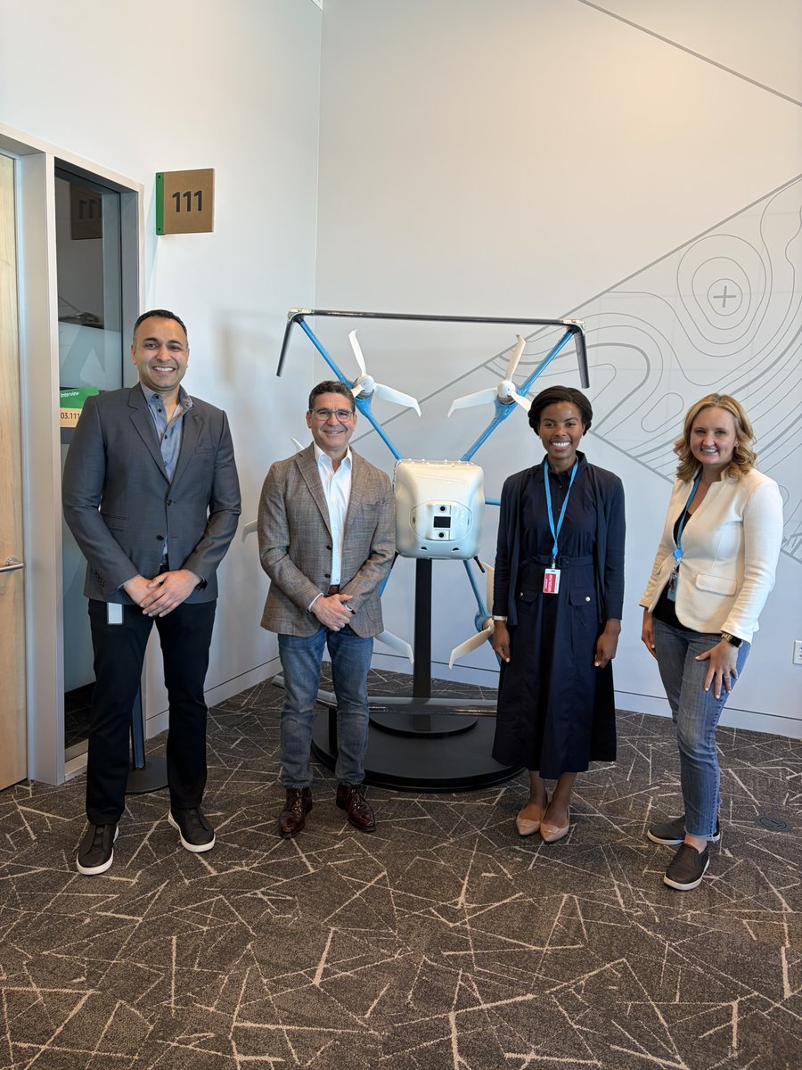 OliviaTrustyFCC's tweet photo. Innovation is taking off—literally! Big thanks to the @Amazonleo and Prime Air teams for a great visit that showcased how satellite services and commercial drone delivery will help expand access to connectivity, lower costs for consumers, and strengthen U.S leadership in aerospace technologies.

I sincerely appreciated the discussion and Amazon’s continued commitment to U.S. manufacturing, job creation, and investment in American innovation.
