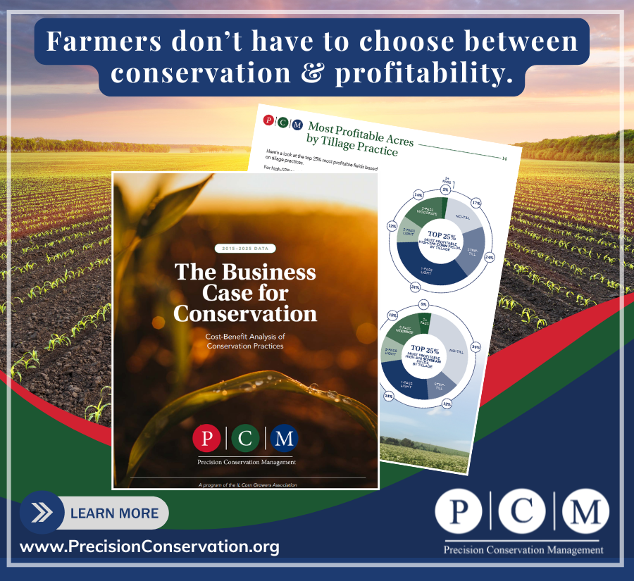 PCM_Farming's tweet photo. The 2026 PCM Business Case for Conservation is here! Which tillage systems and nitrogen rates came out on top for profitability? Find out here: https://t.co/G3PEV7Gs7x @ilcorn #farmdata #conservationdata https://t.co/ilOSew4CLV