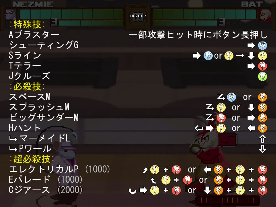 tanukida's tweet photo. #スーパーゲ制デー
#たぬびば
「たぬきのあそびば」ver1.3.1公開中です！新キャラの「ネズミー」「バット」が追加されました！
ネズミーは大変リーチが長く、バットは逆にリーチが短いですが火力の高いキャラとなっております！
よろしくお願いいたします！

※某舞浜夢の国とは関係ありません。 https://t.co/raHZidH6JG