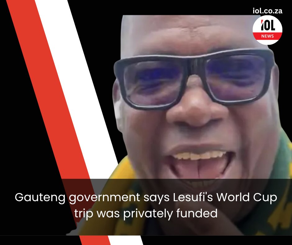 IOL's tweet photo. The Gauteng government says Premier Panyaza Lesufi’s World Cup trip was privately funded. The clarification comes amid scrutiny over political travel and transparency.
Read on https://t.co/VuG7zH2I6m
#news #PoliticalTransparency #GovernmentStatement #LesufiTrip https://t.co/fOezSKxx5a