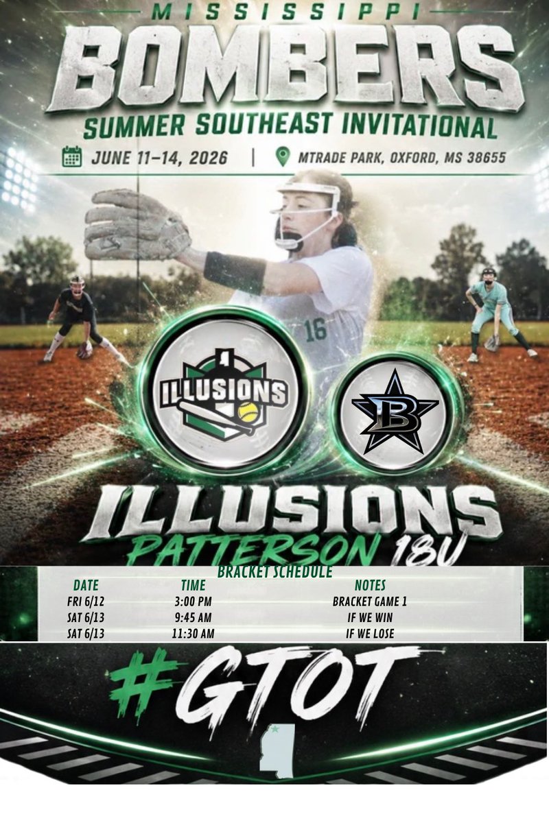layyy_seee's tweet photo. Bracket starts today at 3! 
Field : Citizens Bank. 
See you there! 💚👏🏼
#GTOT #SEI2026 https://t.co/iC35DWuJeq