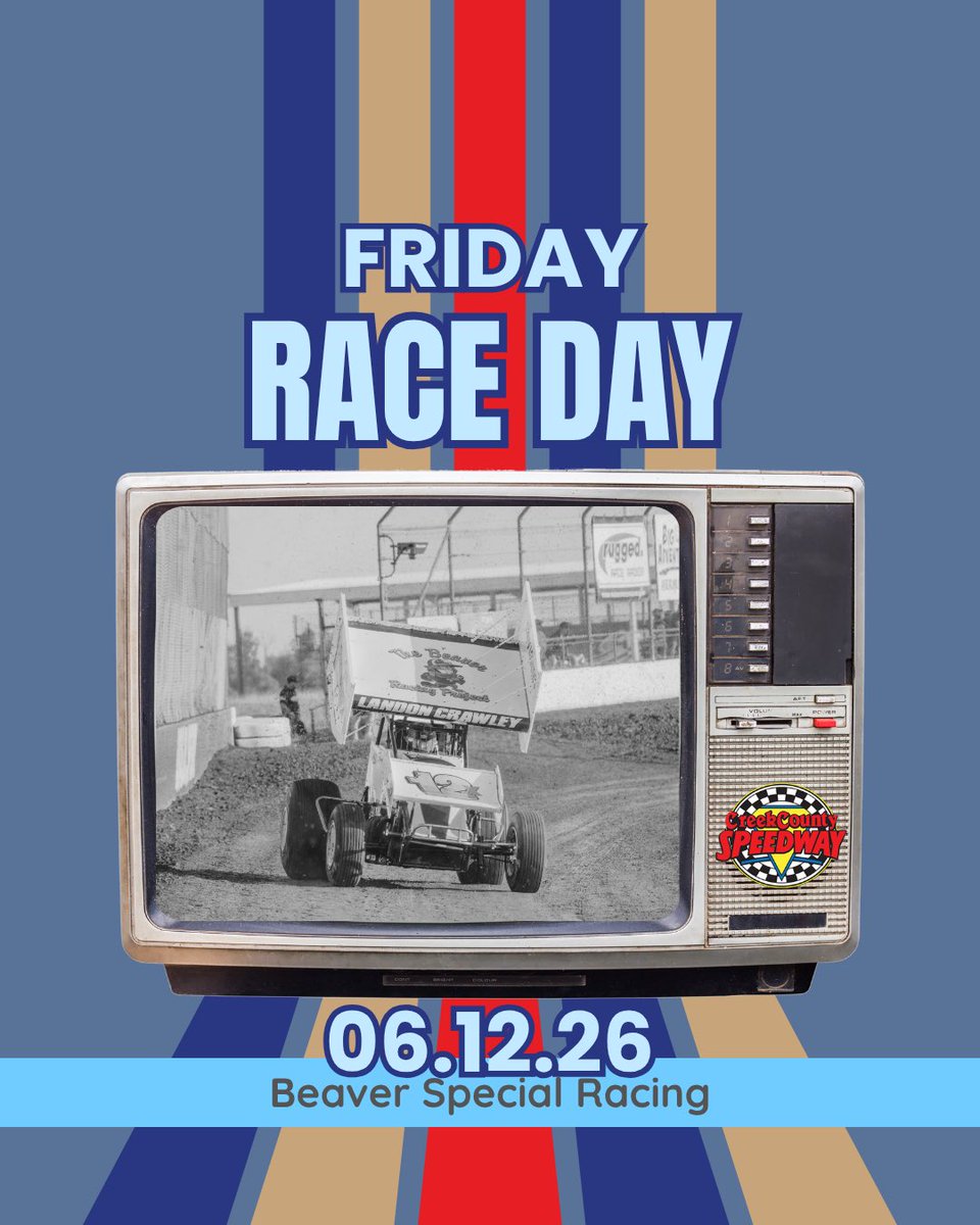 Beaverracing12x's tweet photo. Race day in Oklahoma!

📍 Creek County Speedway
🏎️ @POWRi_Racing 
🎥 @Start2FinishTV 
⌚️6:30pm https://t.co/e6Byv0Z8Zh