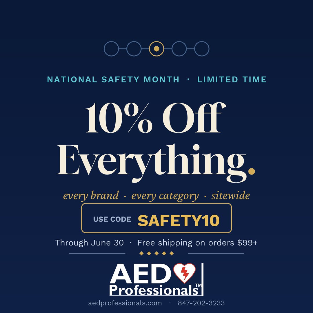 GenMedDevices's tweet photo. Our National Safety Month event ends soon. Use code SAFETY10 for 10% off everything at https://t.co/fvtgwg8OUN
#nationalsafetyweek #safety #workplacewellness https://t.co/5HfAOG5bdl