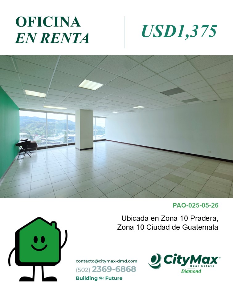 CityMaxDiamond's tweet photo. 🏢 Oficina en renta en Zona Pradera Zona 10

93.28 m² con baño privado, 2 parqueos, aire acondicionado central y vistas panorámicas. Ubicación estratégica sobre Boulevard Los Próceres.

💰 USD 1,375/mes (mantenimiento incluido)
📞 (502) 2369-6868
🔑 PAC-025-05-26
#OficinaEnRenta https://t.co/upvADY1v3O
