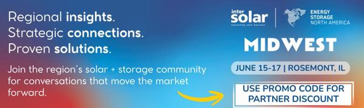 ILgreenbuilding's tweet photo. Intersolar & Energy Storage North America (IESNA) Midwest, June 15 - 17, #Rosemont #Illinois https://t.co/IPxihC4TsP #ISESA #solar #renewableenergy #energy #energyefficiency #energystorage #batteries #utilities #finance #cleanenergy #cleantech #climatech #greenbuilding #Midwest https://t.co/h3wTokpGAl