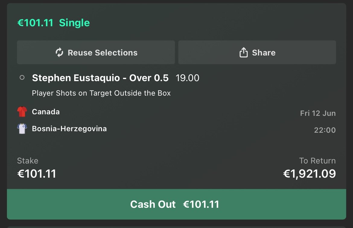 pontoprompter's tweet photo. Eustaq shots freekick

normal odds 5.00-7.00 / good luck https://t.co/MIaO3nOKkS