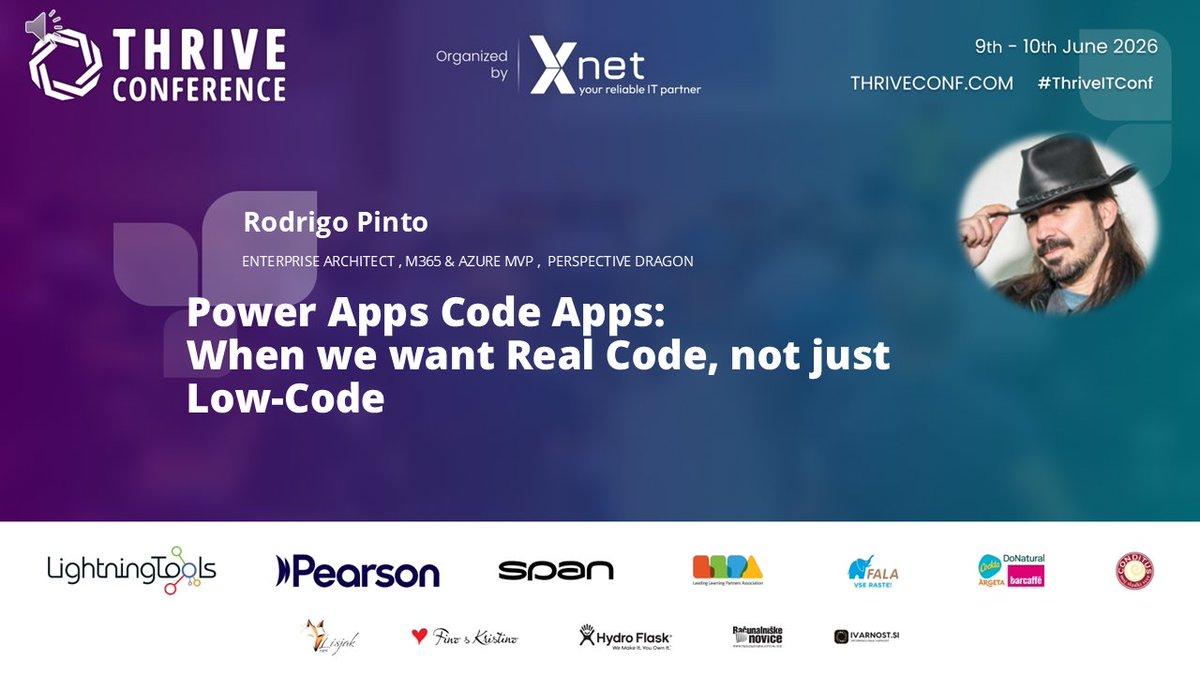 ScoutmanPt's tweet photo. Power Apps Code Apps: When we want Real Code, not just Low-Code session dusted at @ThriveITConf ! Grateful to everyone who attended, shared feedback, and made the discussion so engaging! Thanks @ericshupps  and @atwork  for the pics! #powerplatform #m365 https://t.co/lX6WVb9ydA