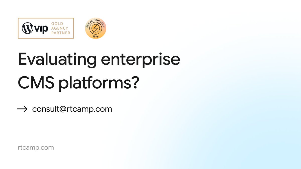 rtCamp's tweet photo. https://t.co/mz8RSqRBVF